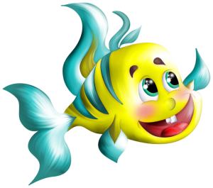 a colorful smiling fish